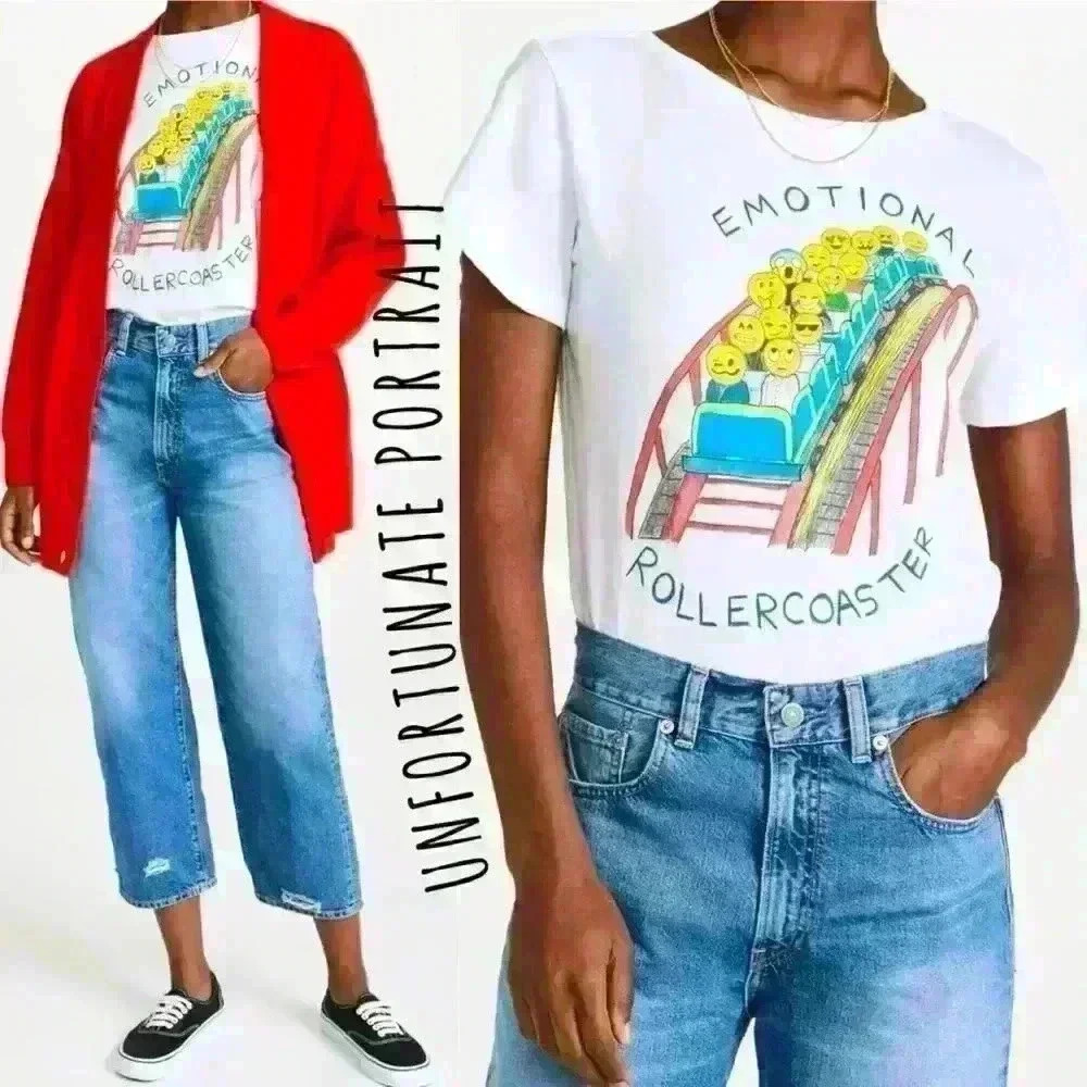 Unfortunate Portrait Emotional Rollercoaster Graphic Tee